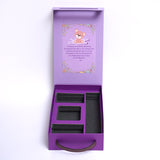 Purple Plum Baby Shower Magnetic Closure Box with Handle