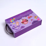 Purple Plum Baby Shower Magnetic Closure Box with Handle