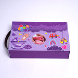 Purple Plum Baby Shower Magnetic Closure Box with Handle