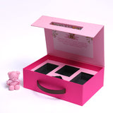 Pretty Pink Baby Shower Magnetic Closure Box with Handle